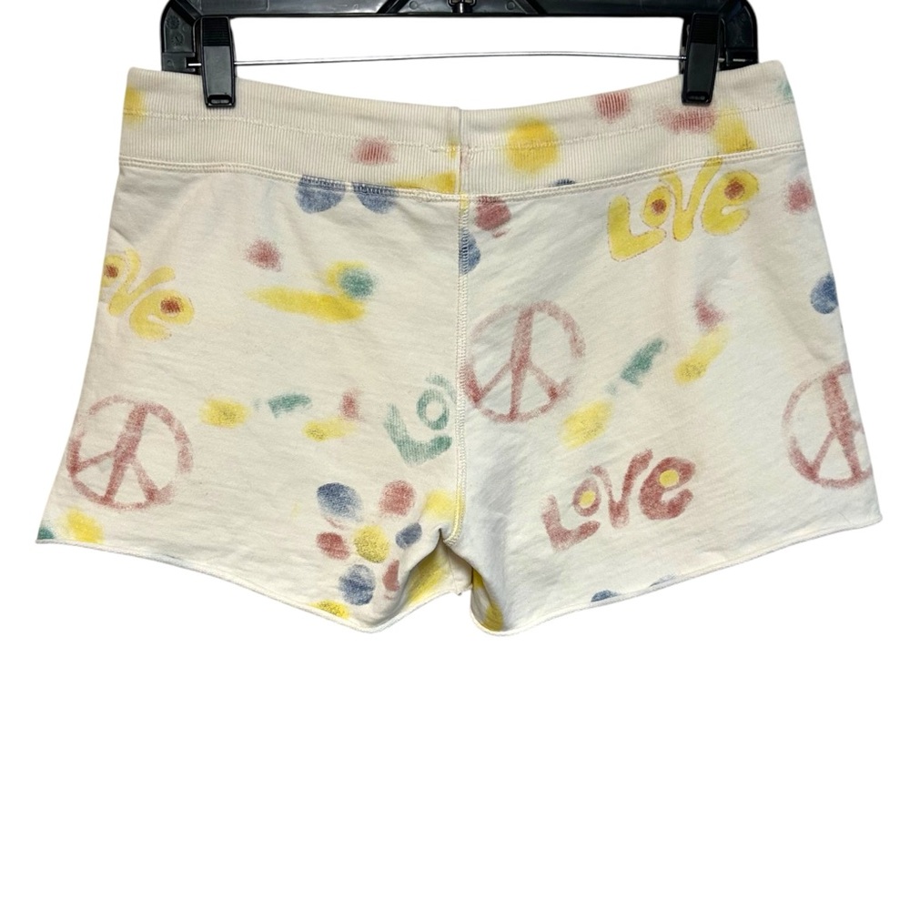 Lucky brand XS sweatpant hot shorts low rise‎ hippie peace love print Y2K boho - Picture 3 of 13